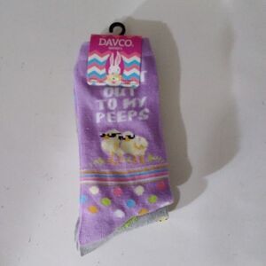 ⬇️⬇️⬇️DAVCO "Shout Out To My Peeps" Easter Socks